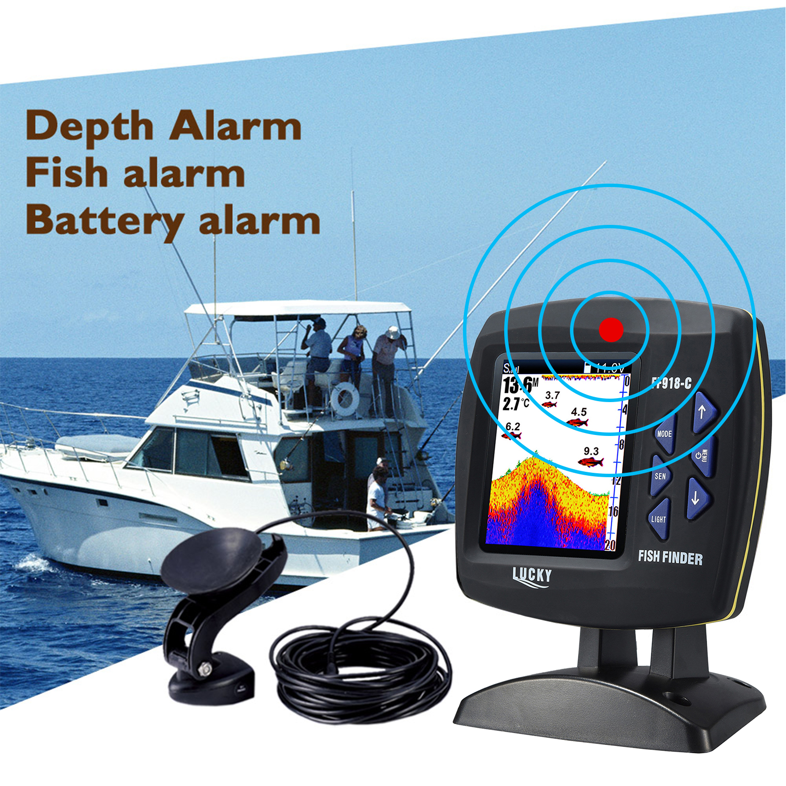 Fish Finder Wired Transducer S - Fish Finder Transducer avis et prix