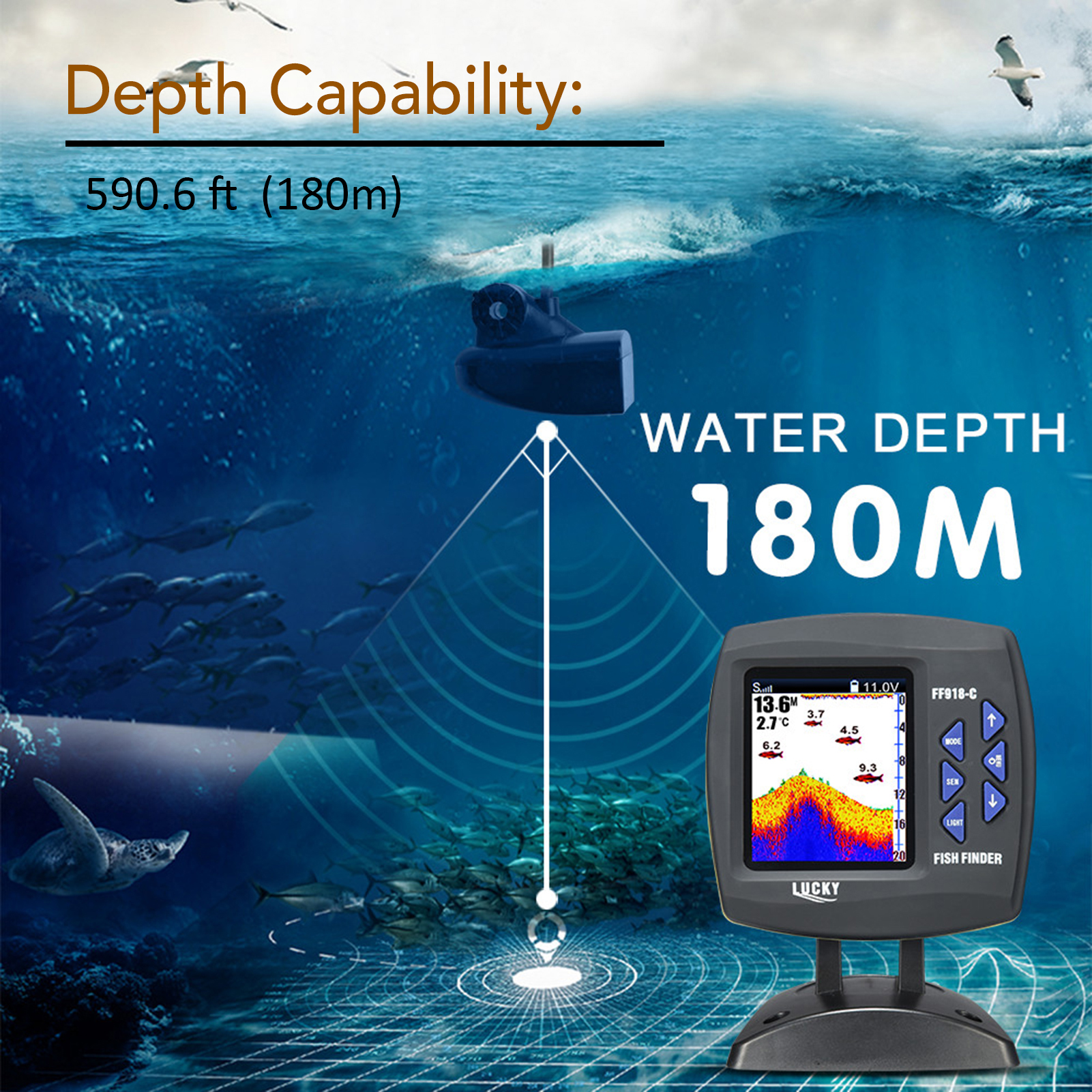 Fish Finder Wired Transducer S - Fish Finder Transducer avis et prix