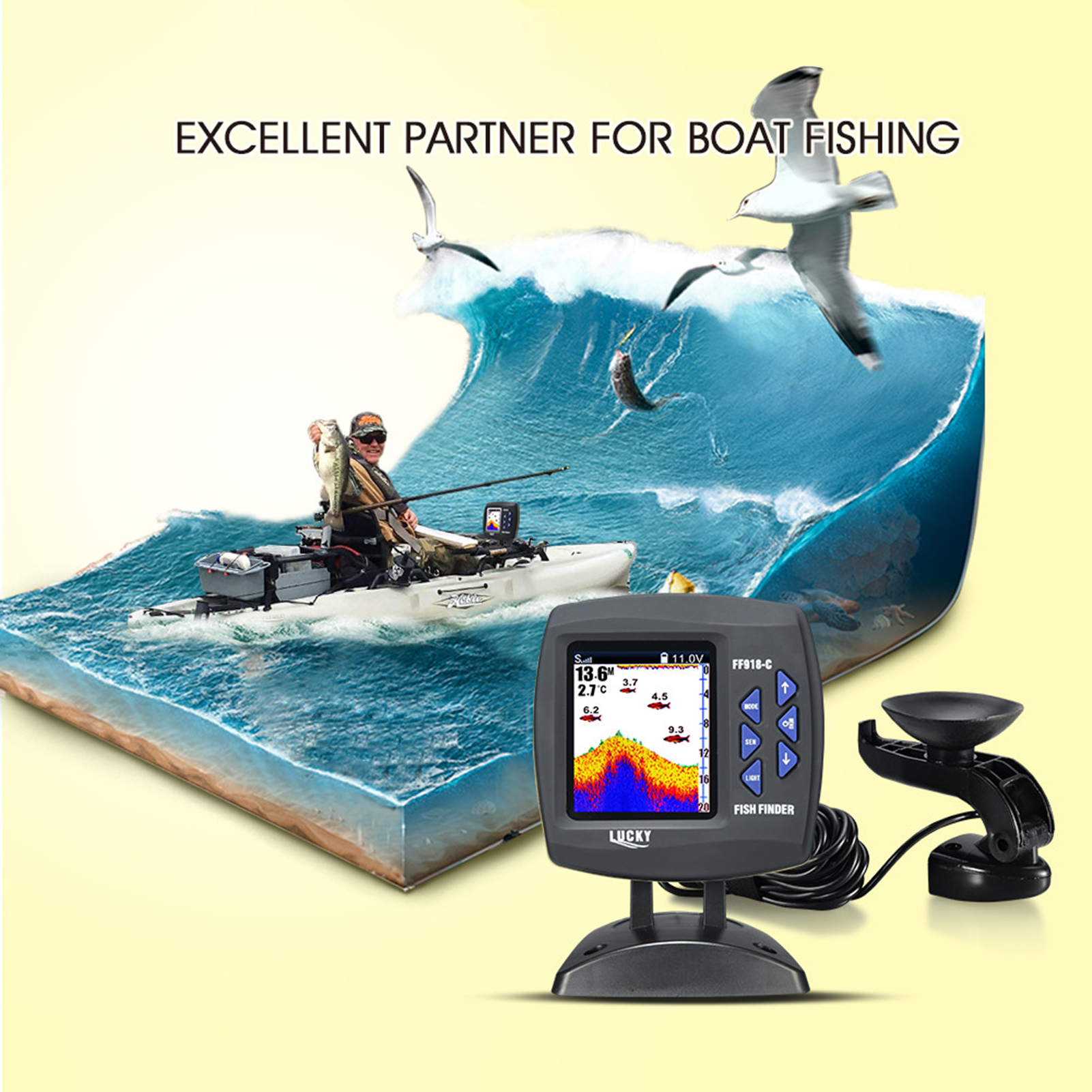 Fish Finder Wired Transducer S - Fish Finder Transducer avis et prix