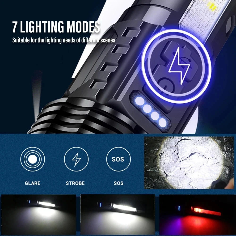 Powerful LED Flashlight Rechar - Fishing Light avis et prix