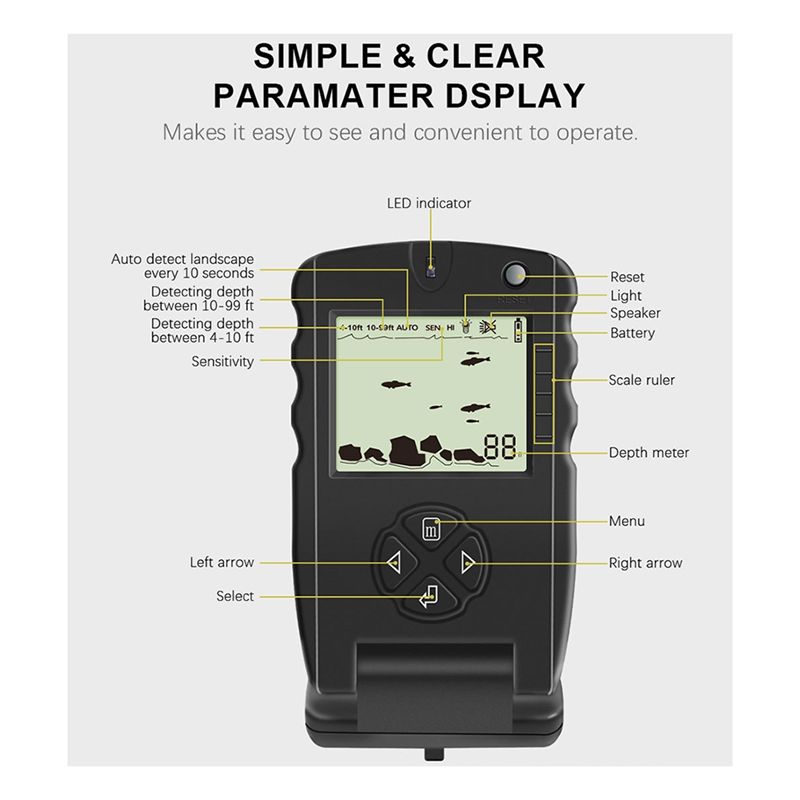 New Portable Fish Finder, Ice  - Fishing Depth Finder avis et prix