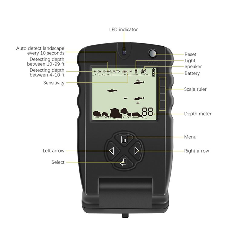 New Portable Fish Finder, Ice  - Fishing Depth Finder avis et prix