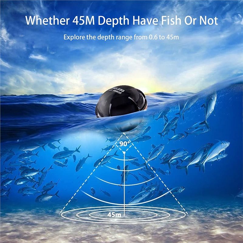 Wireless Sonar Fish Finder, Po - Fishing Depth Finder avis et prix