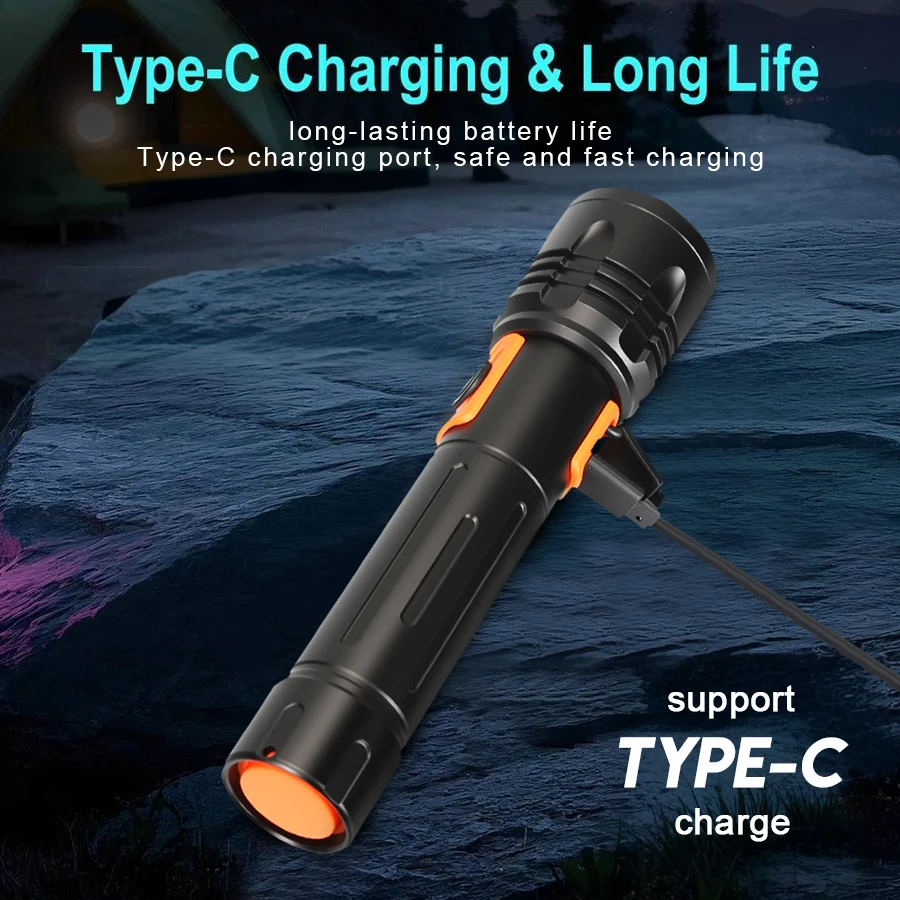 High Power LED Flashlight USB  - Fishing Light avis et prix