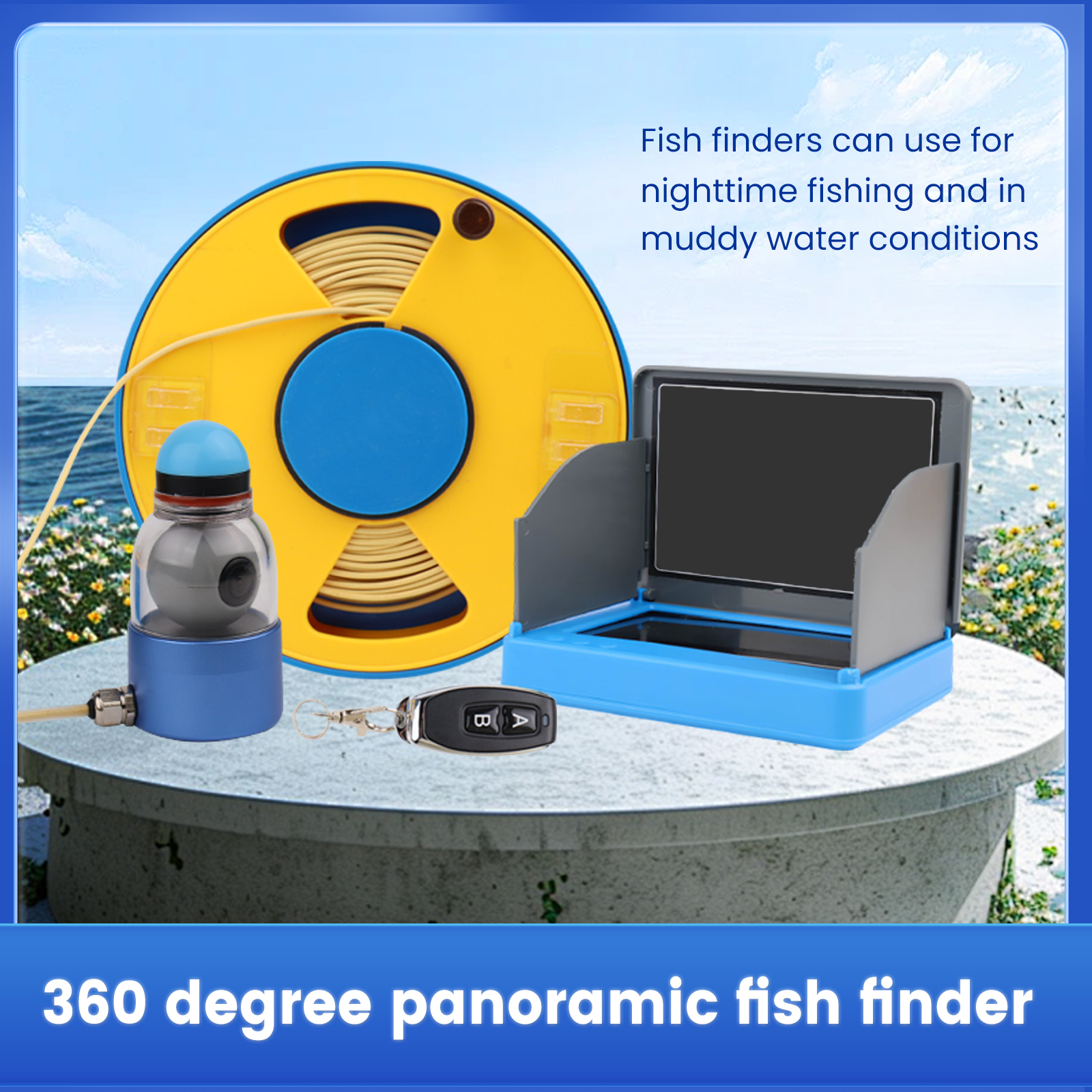 WIFI 360° Underwater Fishing C - Fish Finder Cable avis et prix