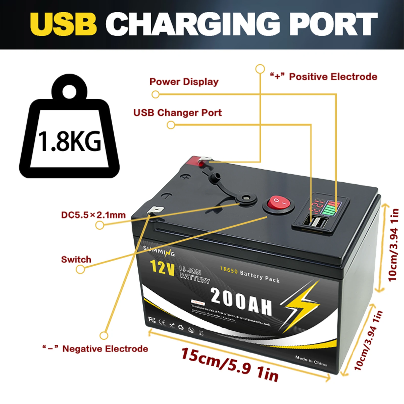 12V 200Ah Lithium  LiFeP04 Bat - Fish Finder Charger avis et prix