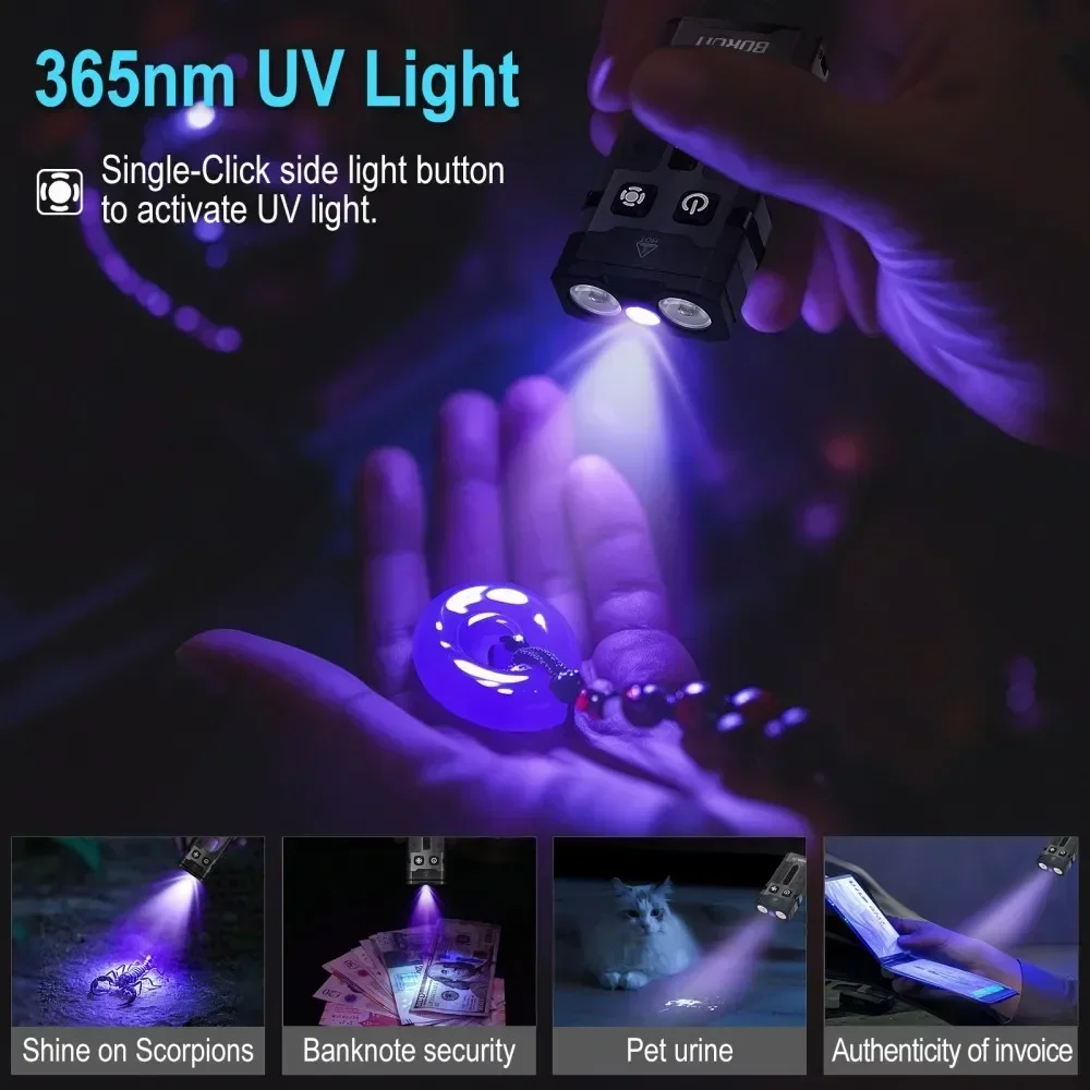 BORUiT EV20 1100LM EDC UV Keyc - Fishing Light avis et prix