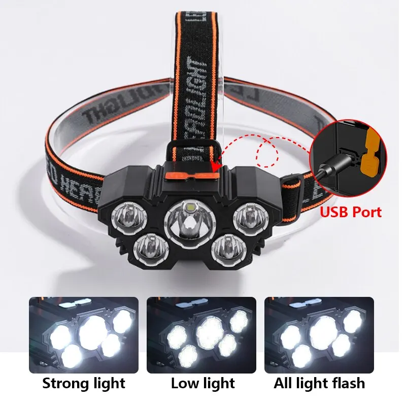 Rechargeable 5 LED Headlamp St - Fish Finder Battery avis et prix