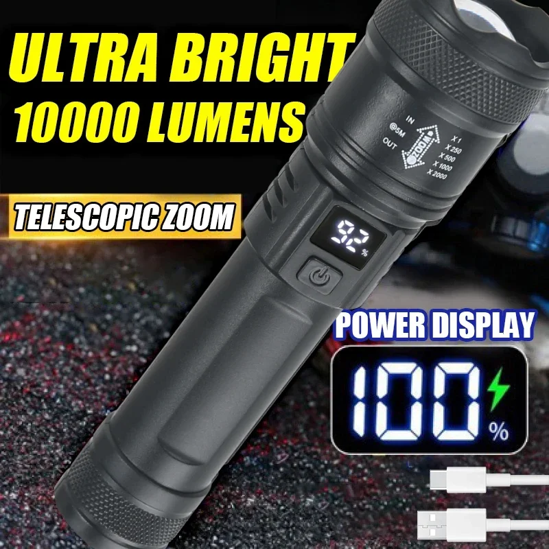 9900LM Powerful LED Flashlight - Fish Finder Battery avis et prix
