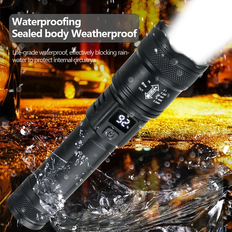 9900LM Powerful LED Flashlight - Fish Finder Battery avis et prix