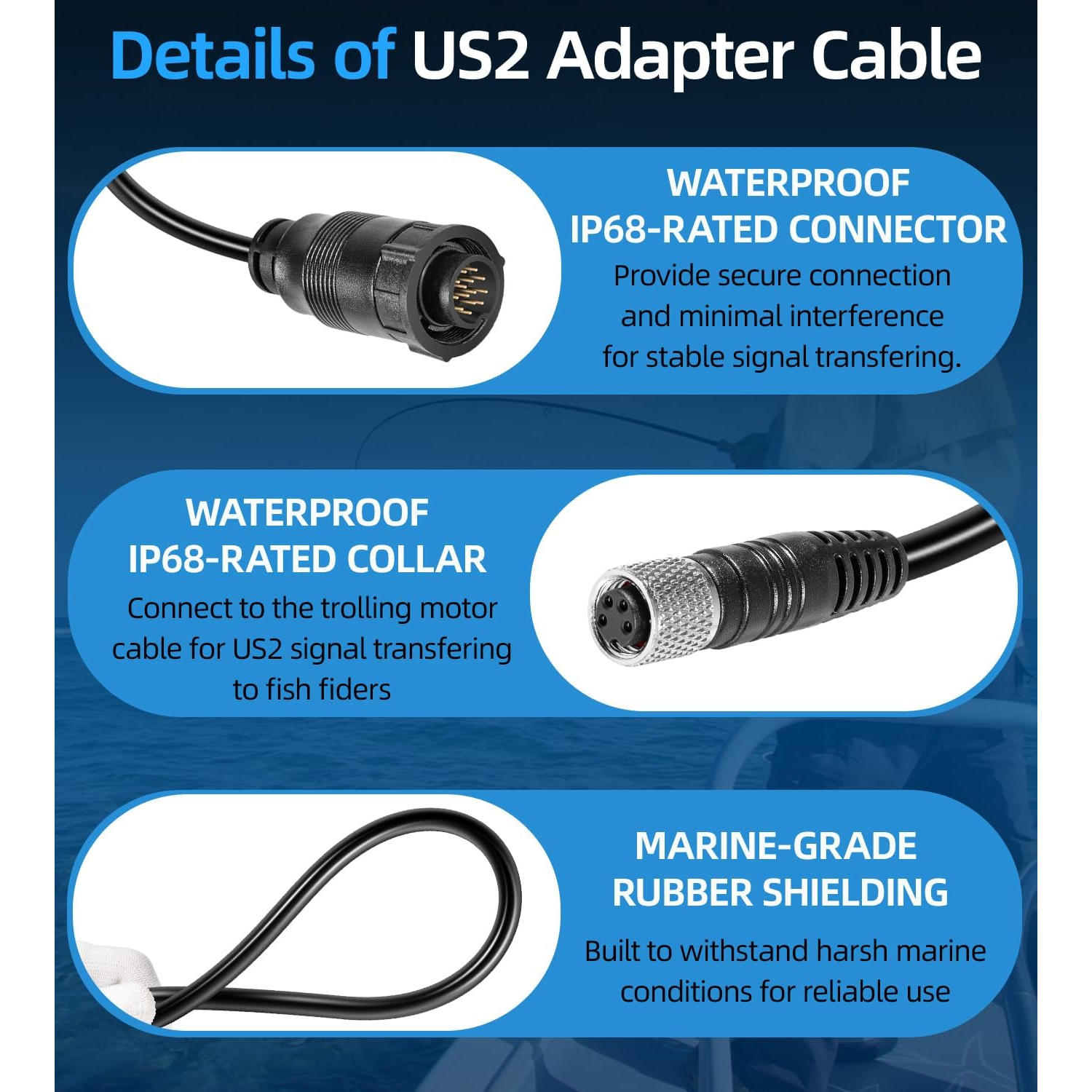 For Minn Kota MKR-US2-13 Unive - Fish Finder Cable avis et prix