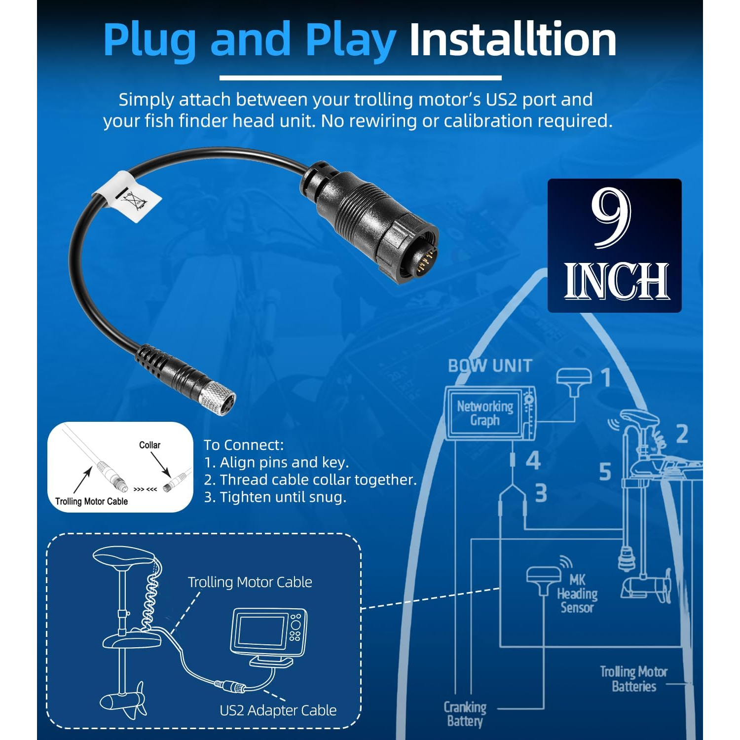 For Minn Kota MKR-US2-13 Unive - Fish Finder Cable avis et prix
