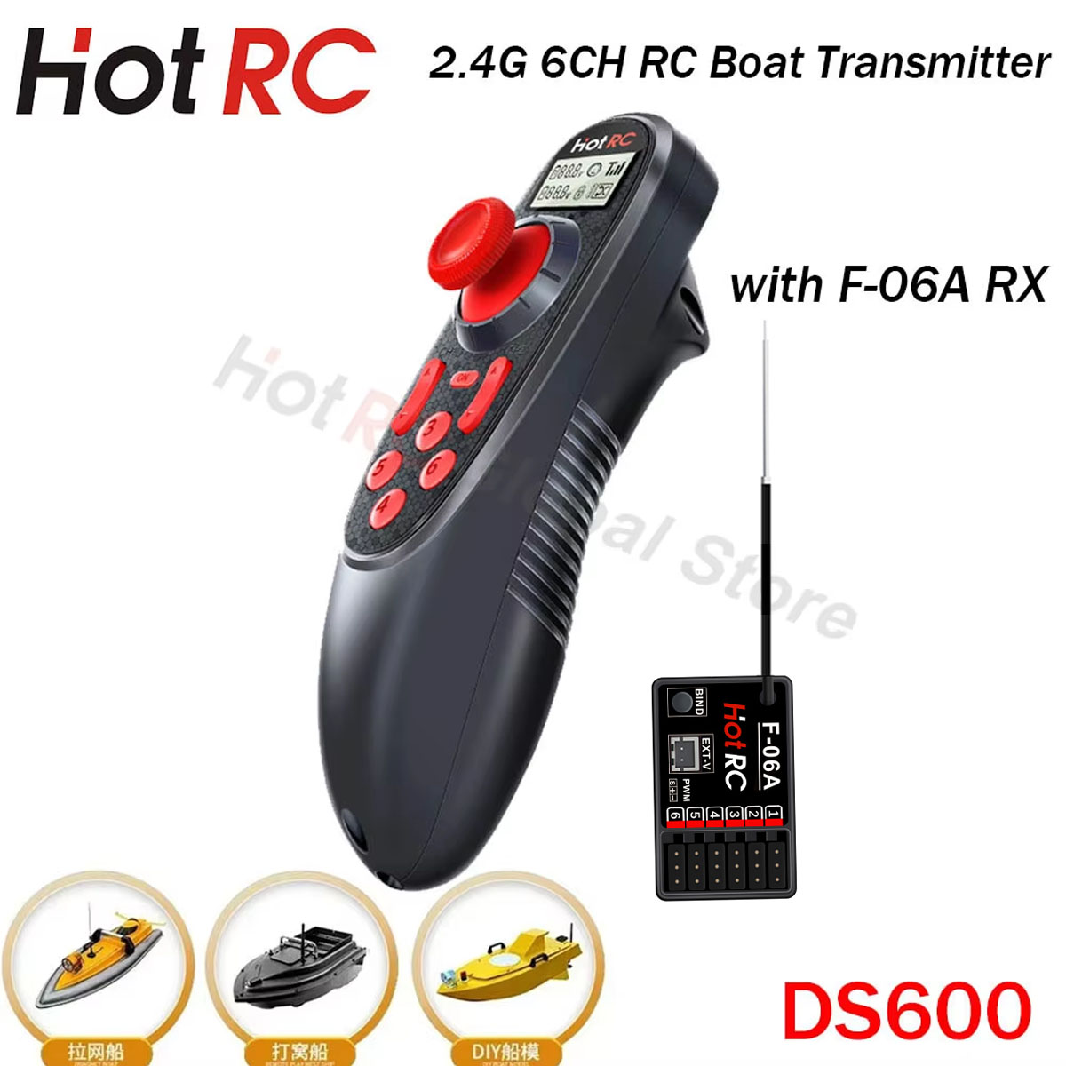 HOTRC DS600 6CH 6 Channel 2.4G - Fish Finder Battery avis et prix