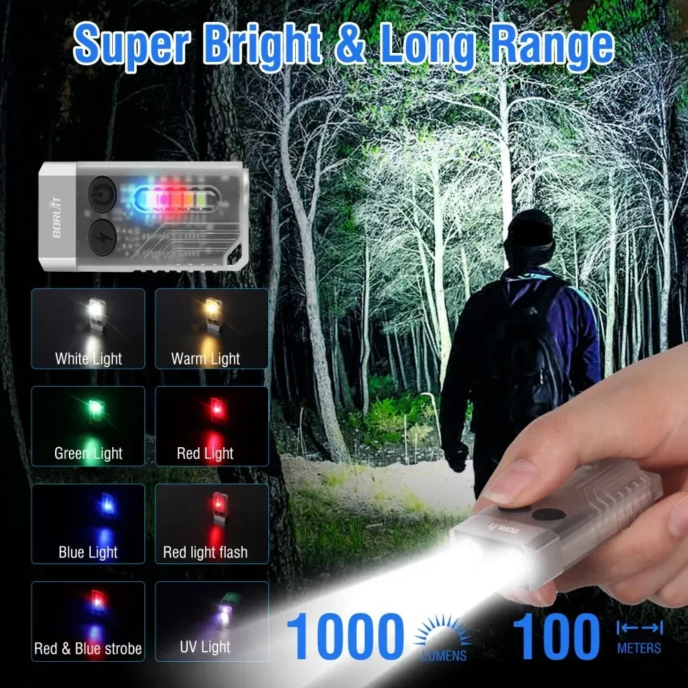 BORUiT V10 Keychain UV LED EDC - Fishing Light avis et prix
