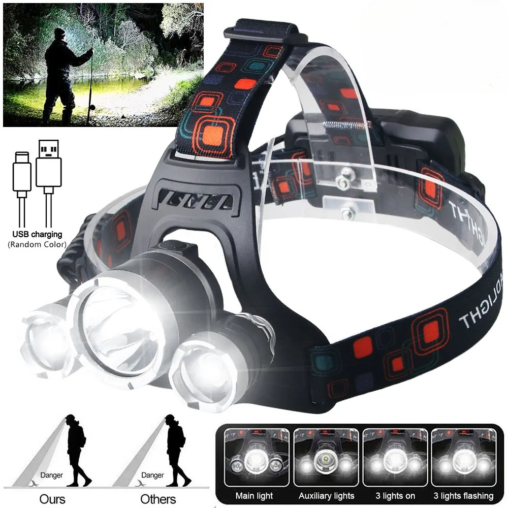 High Power LED Headlamp 18650  - Fish Finder Battery avis et prix