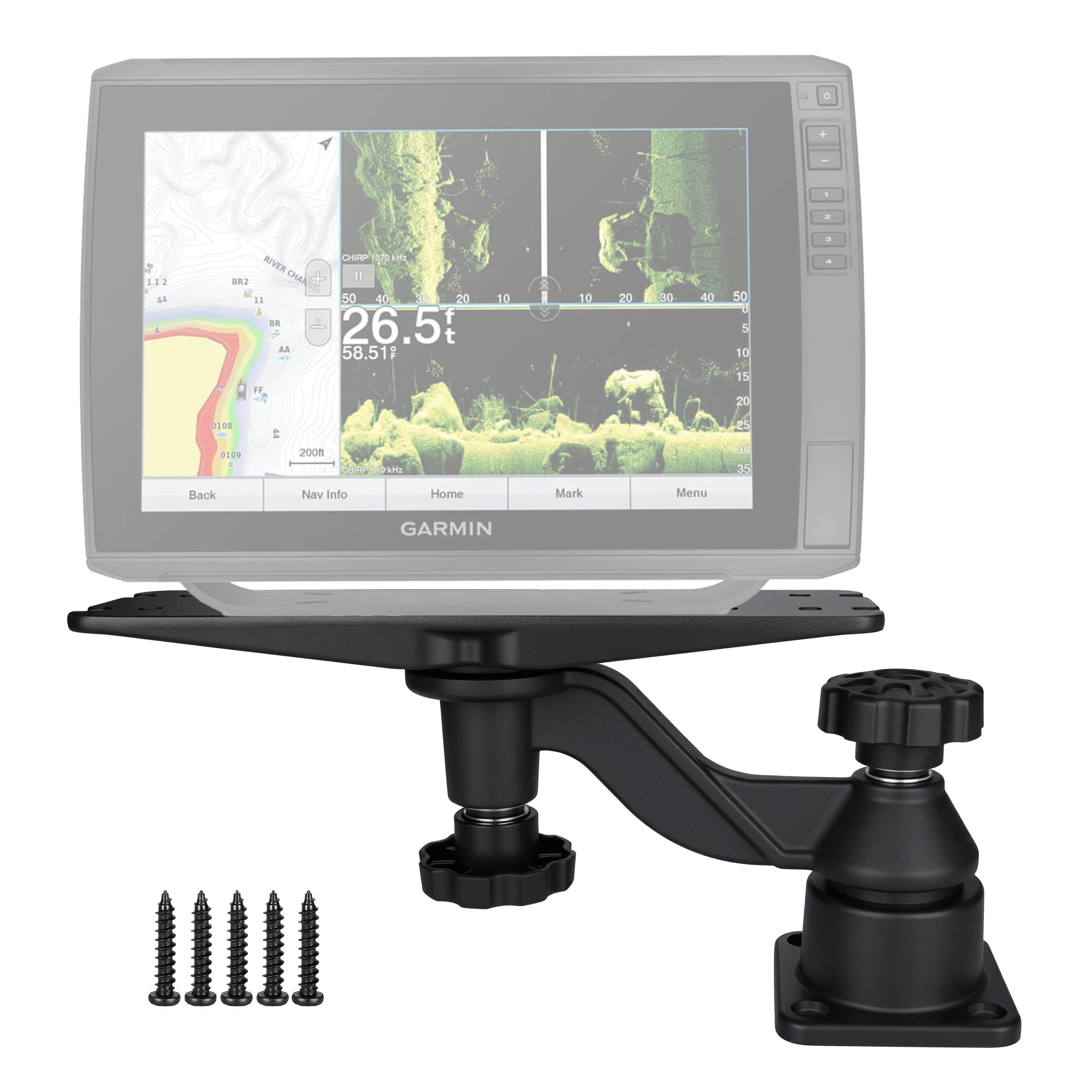 Heavy-duty vertical base mount - Fish Finder Mount avis et prix