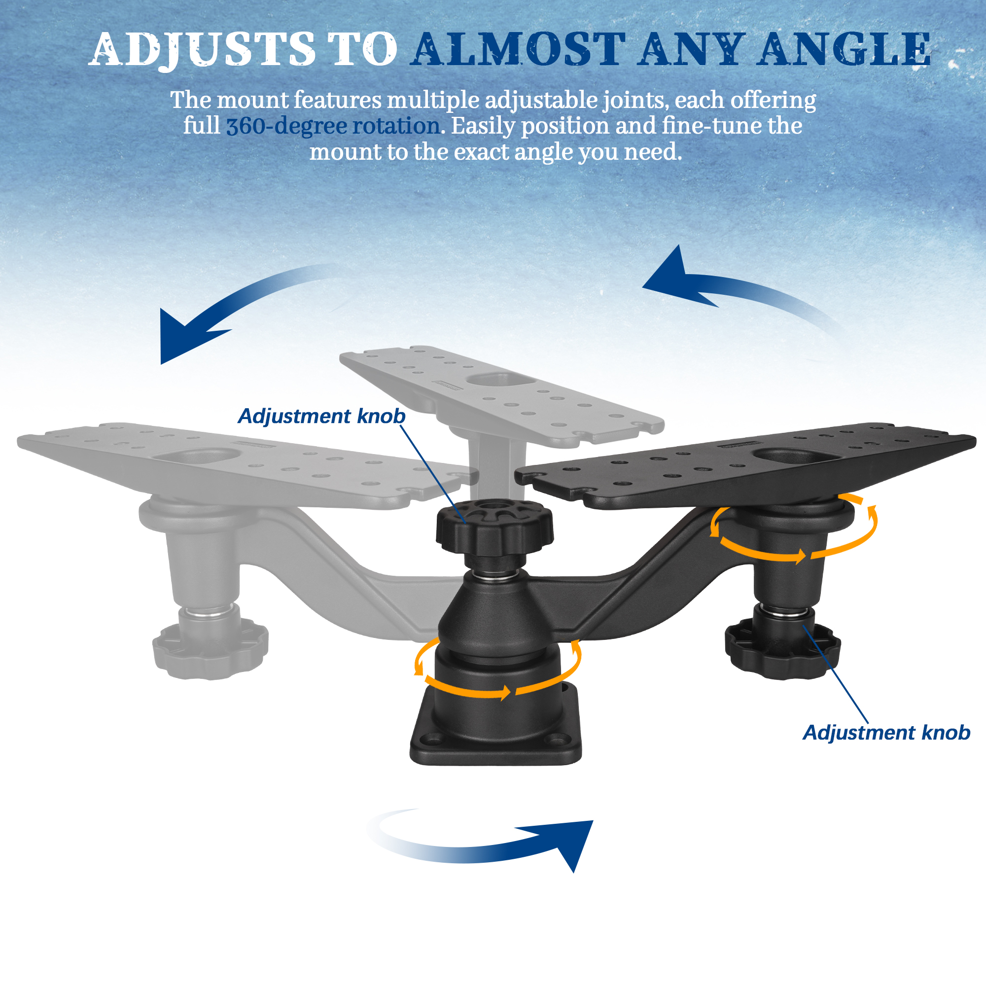 Heavy-duty vertical base mount - Fish Finder Mount avis et prix