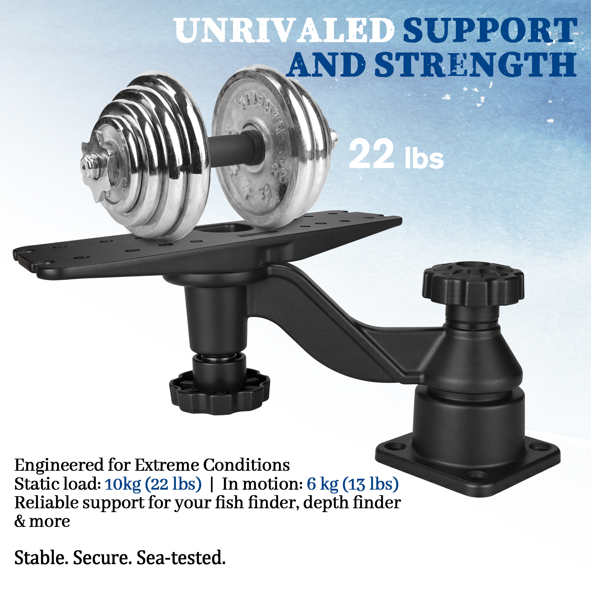 Heavy-duty vertical base mount - Fish Finder Mount avis et prix