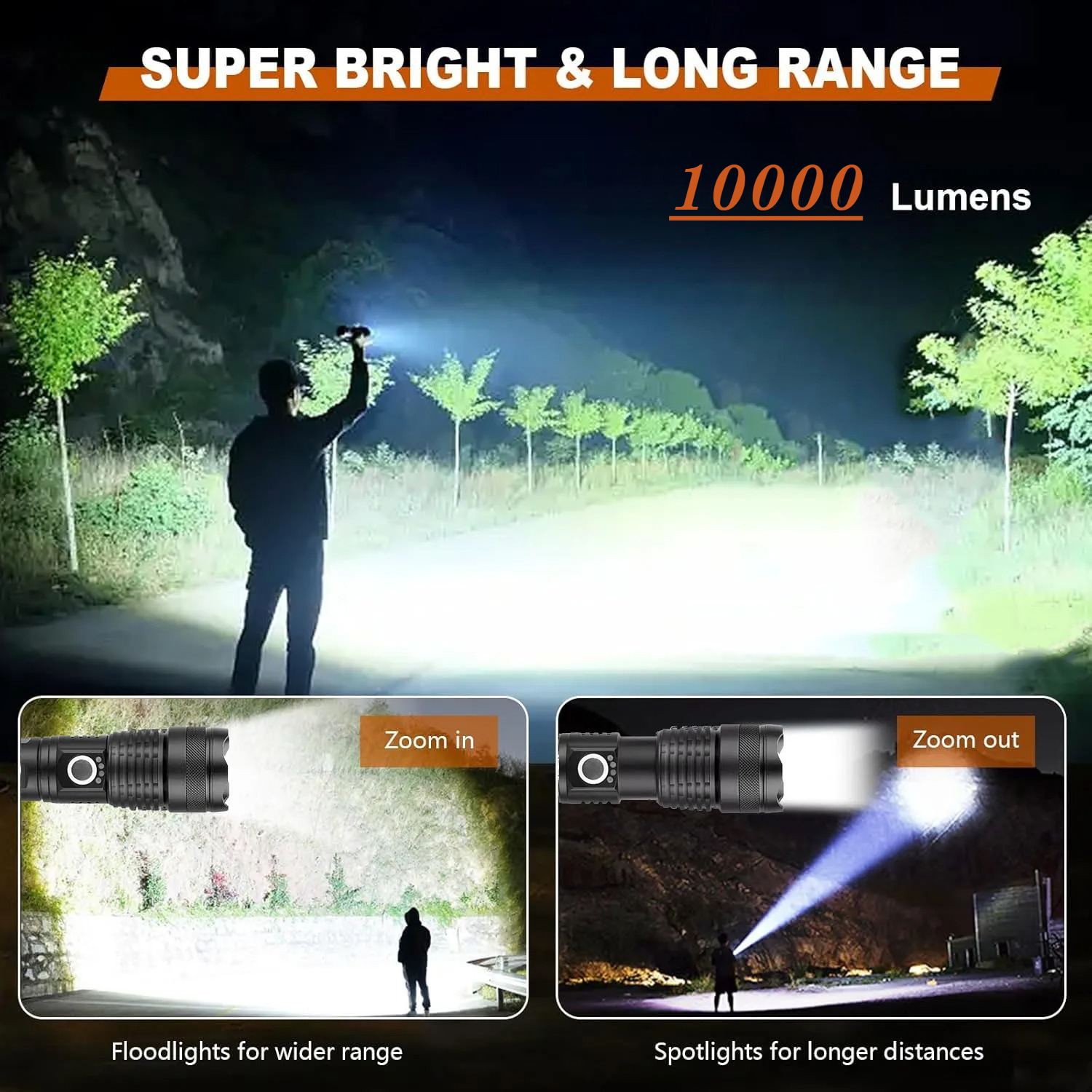 High Power LED Flashlight Rech - Fishing Light avis et prix