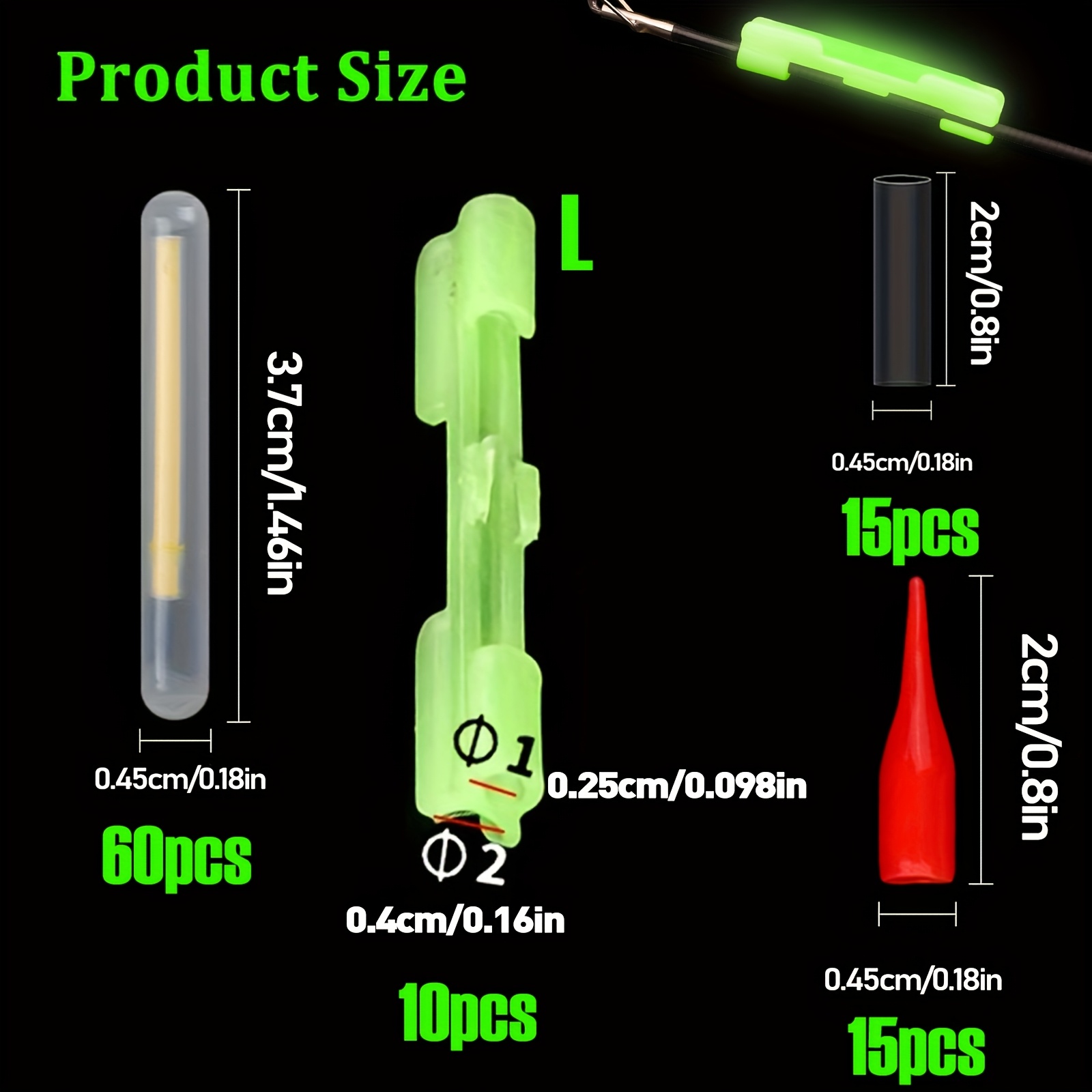 100PCS Fishing Glow Sticks Set - Bite Alarm avis et prix